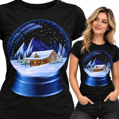 KOSZULKA DAMSKA ŚWIĄTECZNA  CHRISTMAS BALL